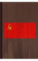 Soviet Union Flag Journal Notebook: Blank Lined Ruled for Writing 6x9 110 Pages