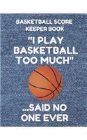 Basketball Score Keeper Book