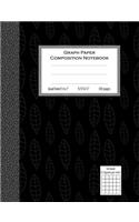 Graph Paper Composition Notebook, Quad Ruled 5 squares per inch, 100 pages