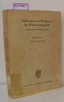Methoden Und Probleme Der Wirtschaftspolitik