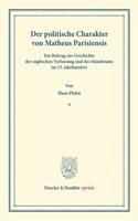 Der Politische Charakter Von Matheus Parisiensis