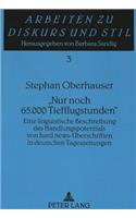«Nur Noch 65.000 Tiefflugstunden»