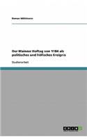 Der Mainzer Hoftag von 1184 als politisches und höfisches Ereignis
