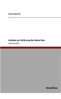 Ansätze zur Erklärung des Home Bias: (German)