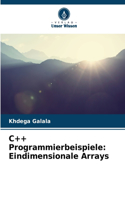 C++ Programmierbeispiele: Eindimensionale Arrays