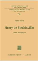 Henry de Boulainviller Tome I