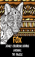 Adult Coloring Books Animal 50 pages - Fox