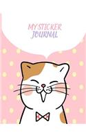 My Sticker Journal: Blank Sticker Book Large Size 8.5x11 100 pages