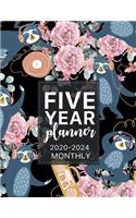 2020-2024 five year planner Monthly: sloth 60 Monthly Planners Agenda Journal. At A Glance. Schedule Organizer Calendar Holidays Personal Time Management