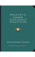 Speech Of J. G. Cannon