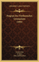 Program Des Vitzthumschen Gymnasiums (1894)