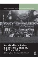 Australia's Asian Sporting Context, 1920s – 30s