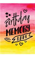 Birthday Memory Book: Keepsake Journal Notebook For Best Wishes, Messages & Doodling V7