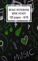 music notebook - wide staff