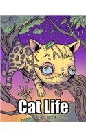 Cat Life Coloring Book