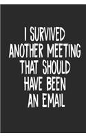 I Survived Another Meeting That Should Have Been An Email Journal Notebook
