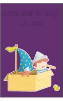 cute sailor boy in box