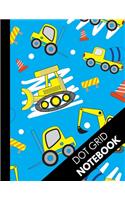 Dot Grid Notebook: Construction Industrial Machines Gifts: Dot Grid Journal - 8.5 x 11 ( Large Bullet Grid Notebook )