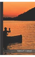 sunset canoe