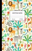 Knitting Paper: Graph Notebook and Journal for Patterns - 4:5 Ratio - 100 pages - Letter Format 8.5"x11" - Cover Design Code 00043