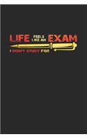 Life feels like an exam: 6x9 Exam - blank with numbers paper - notebook - notes