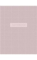 Notebook (Journal, Notebook, Diary): Pink And Grey Ornament, 8.5 x 11 (Empty Journals To Write In)