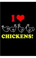 I Love Chicken: Hangman Puzzles - Mini Game - Clever Kids - 110 Lined Pages - 6 X 9 In - 15.24 X 22.86 Cm - Single Player - Funny Great Gift