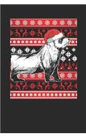 Ugly Christmas Sweater - Ferret: Graph Paper Notebook - Christmas Gift for Kids, Women, Men Girls And Boys