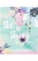 2020 Planner She Is Strong Proverbs 31: 25: 2020 Weekly And Monthly Planner, January To December Agenda, Organizer, Diary, Women, Girls