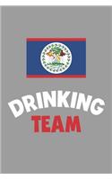 Drinking Team Notebook: Lined Journal, 120 Pages, 6 x 9, Belize Flag Beer Olympics Gift Journal Matte Finish