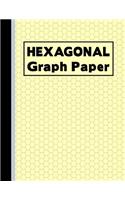Hexagonal Graph Paper: Small Hexes Notebook Yellow(4 Grid Diagram Graph Notepad)