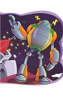 Composition Notebook: Robots Design, Big Composition Book, Journal, Cute Notebooks, Cool Notebooks, School Books (7.44 X 9.69) Large, Composition Notebook College Ruled P