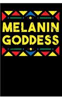 Melanin Goddess: 100 Page Blank Ruled Lined African American Writing Journal - 6 X 9 Black History Month Gift Men Women