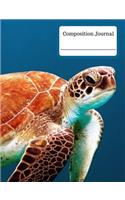 Composition Journal (Notebook) - Sea Turtle Swimming