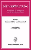 Staatsrechtslehre ALS Wissenschaft