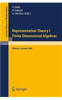 Representation Theory I. Proceedings of the Fourth International Conference on Representations of Algebras, Held in Ottawa, Canada, August 16-25, 1984