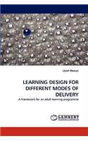 Learning Design for Different Modes of Delivery