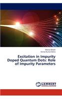 Excitation in Impurity Doped Quantum Dots