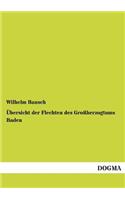 Übersicht der Flechten des Großherzogtums Baden