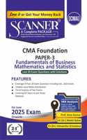 Fundamentals of Business Mathematics and Statistics (Paper 3 | CMA Foundation) Scanner- Including questions and solutions | For June 2025 Exam | Green Edition