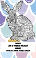 Libri da colorare per adulti - Fantastici motivi Mandala e relax - Animale - Coniglio