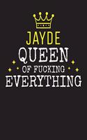 JAYDE - Queen Of Fucking Everything: Blank Quote Composition Notebook College Ruled Name Personalized for Women. Writing Accessories and gift for mom, wife, girlfriend, daugther, sister