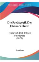 Die Paedagogik Des Johannes Sturm