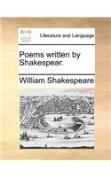 Poems Written by Shakespear.