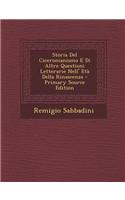 Storia del Ciceronianismo E Di Altre Questioni Letterarie Nell' Eta Della Rinascenza - Primary Source Edition