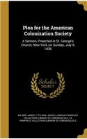 Plea for the American Colonization Society