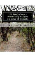 200 Worksheets - Identifying Largest Number of 4 Digits