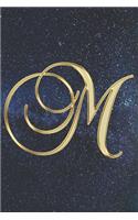 M Journal: A Monogrammed M Initial Capital Letter Notebook For Writing And Notes: Great Personalized Gift For All First, Middle, Or Last Names (Yellow Gold Gal