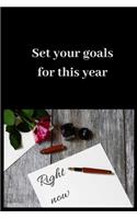 set your goals for this year: lined not book, journal gift, 100 page 6x9 SOFT COVER