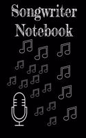 Songwriter Notebook: lyrics book for self-composting music and writing song words large size 121 pages